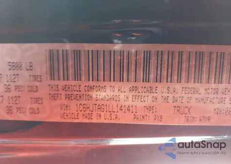 2020 Jeep Gladiator Sport S 4X4 from USA, damaged, VIN 1C6HJTAG1LL141411